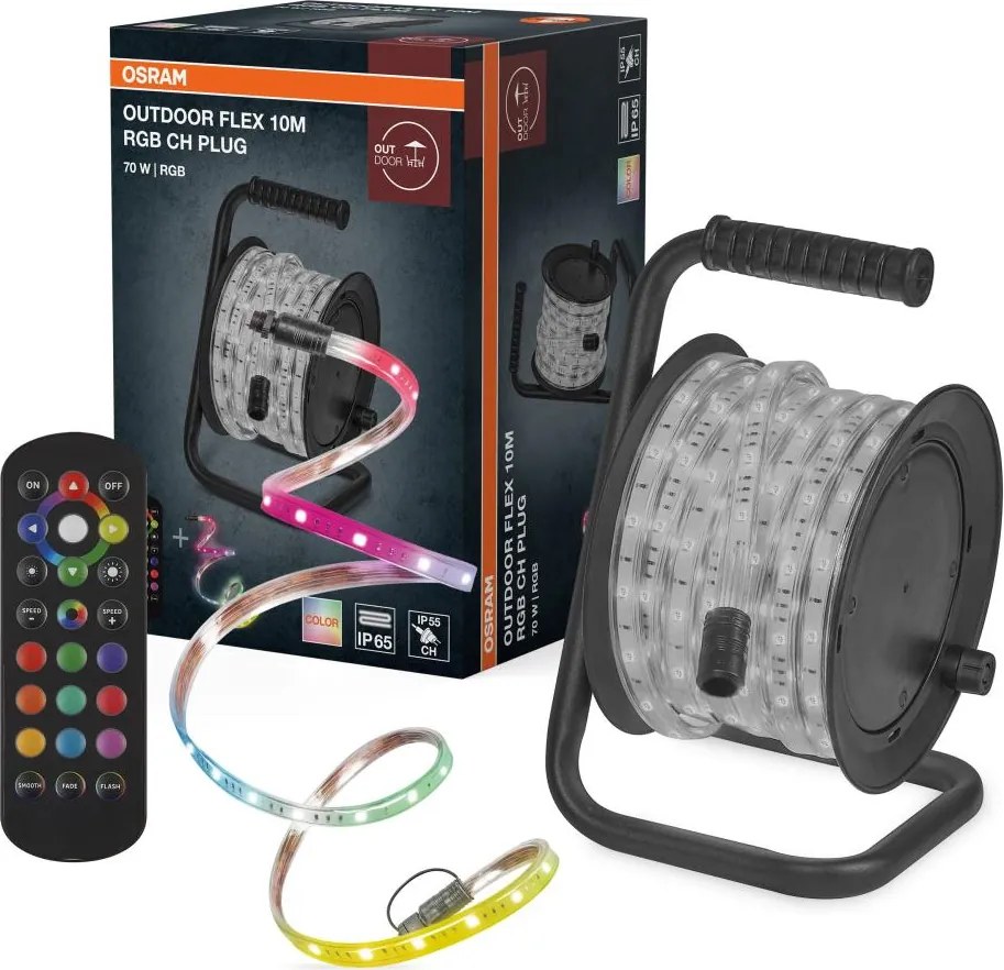 Osram - Bandă LED RGB reglabilă de exterior FLEX 10m LED/70W/230V IP65 + DO
