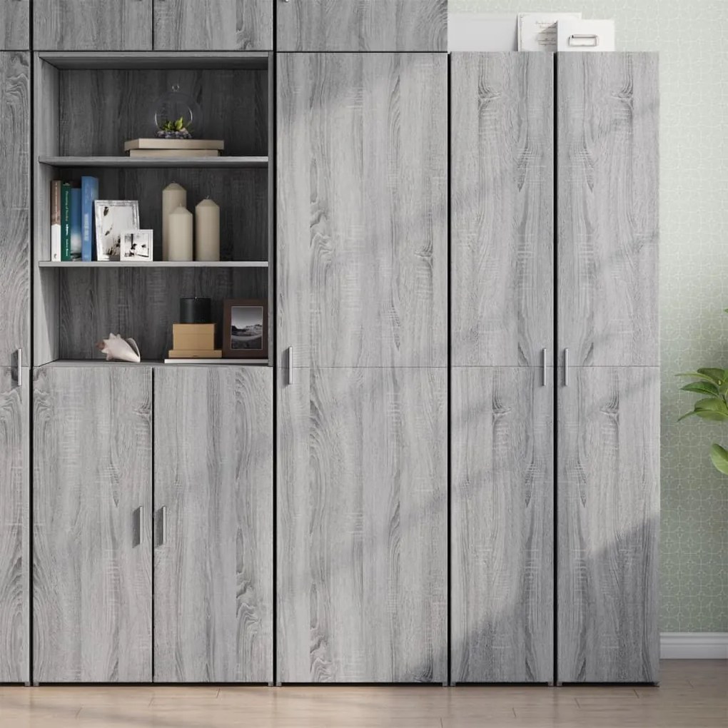 vidaXL Dulap înalt, gri sonoma, 50x42,5x185 cm, lemn prelucrat