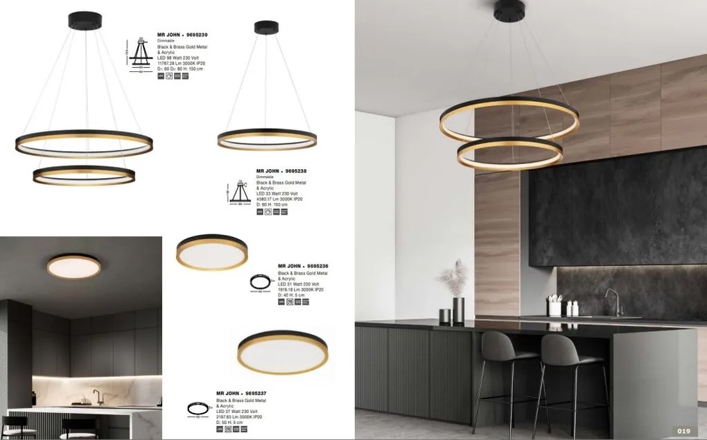 Lustra LED design modern circular MR JOHN