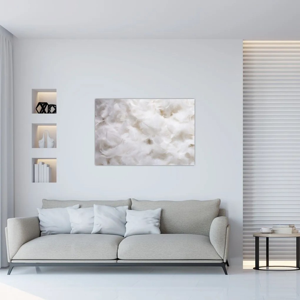 Tablou - Pene albe (90x60 cm)