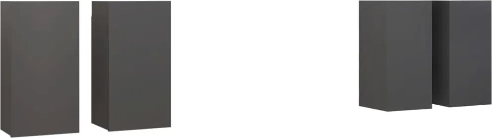 vidaXL Dulapuri TV, 4 buc., gri, 30,5x30x60 cm, lemn prelucrat
