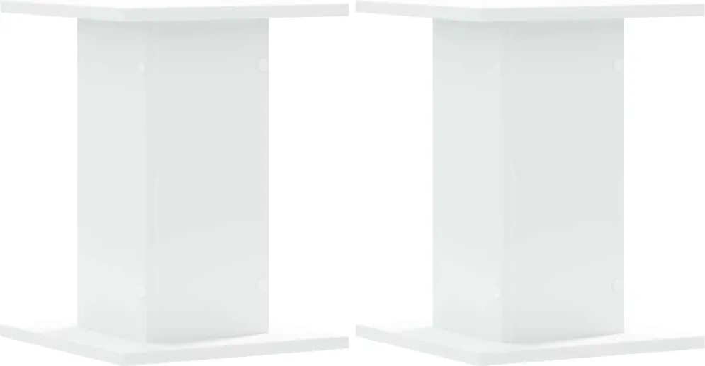 vidaXL Suporturi difuzoare, 2 buc., alb, 30x30x40 cm, lemn prelucrat