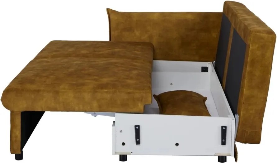 Canapea extensibila, Catifea Galben Mustar APARTMENT 215cm