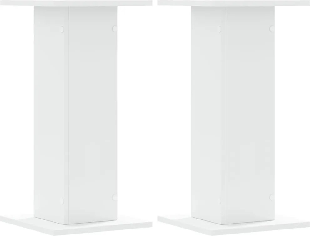 vidaXL Suporturi difuzoare, 2 buc., alb, 30x30x60 cm, lemn prelucrat