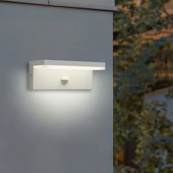 Brilagi - Lampă de perete LED TESSI pentru exterior cu senzor LED/10W/230V albă IP54