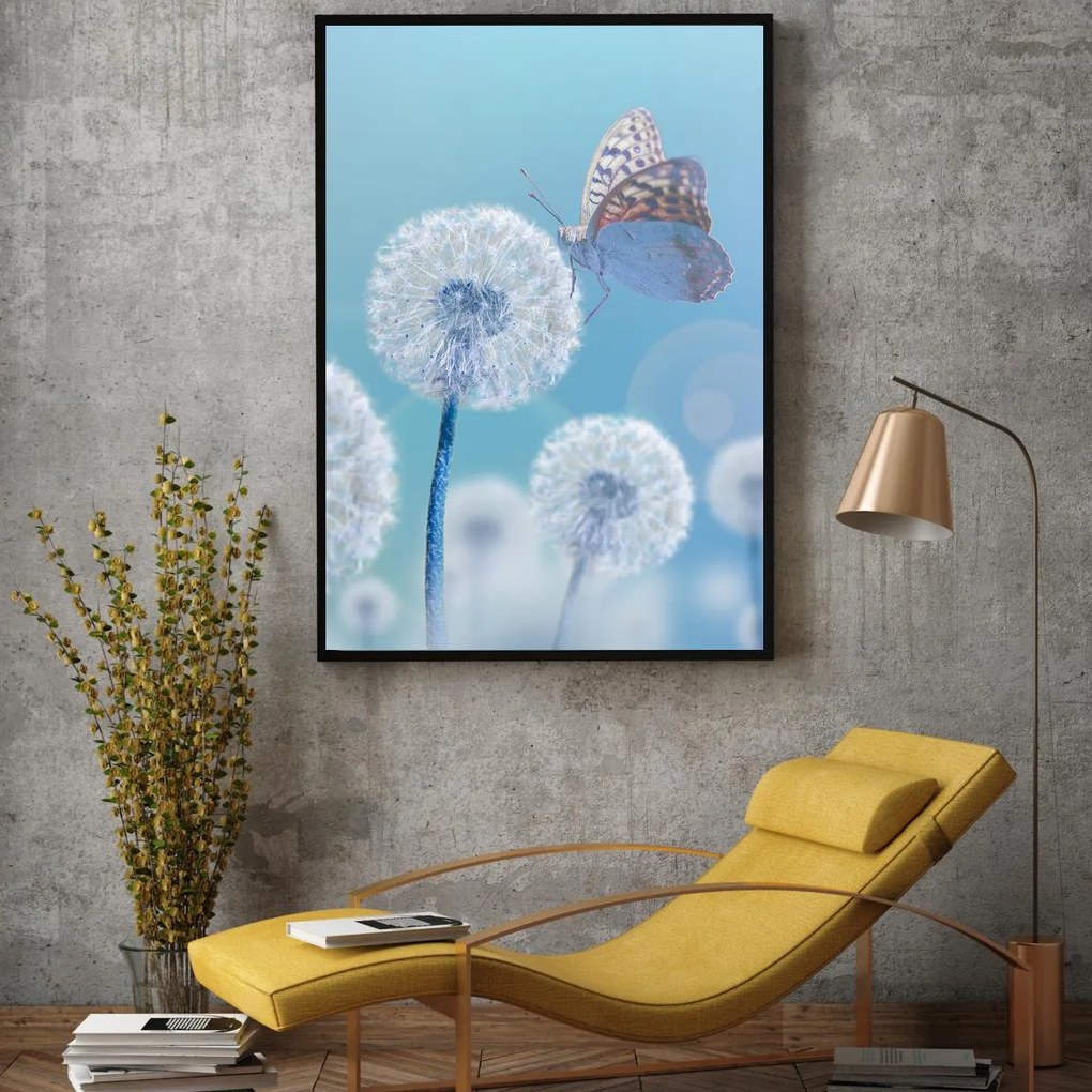 Poster - Fluture pe păpădie (A4)