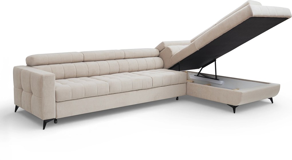 Colțar extensibil pentru dormit Nardo Maxi dreapta - plus bej Pretty 03