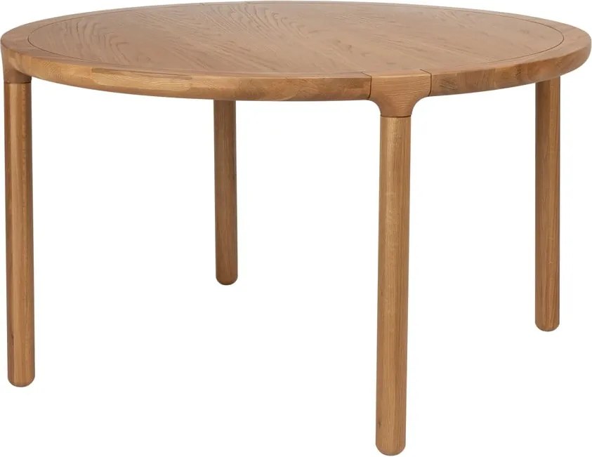Masă de dining rotundă cu aspect de lemn de stejar ø 128 cm Storm – Zuiver