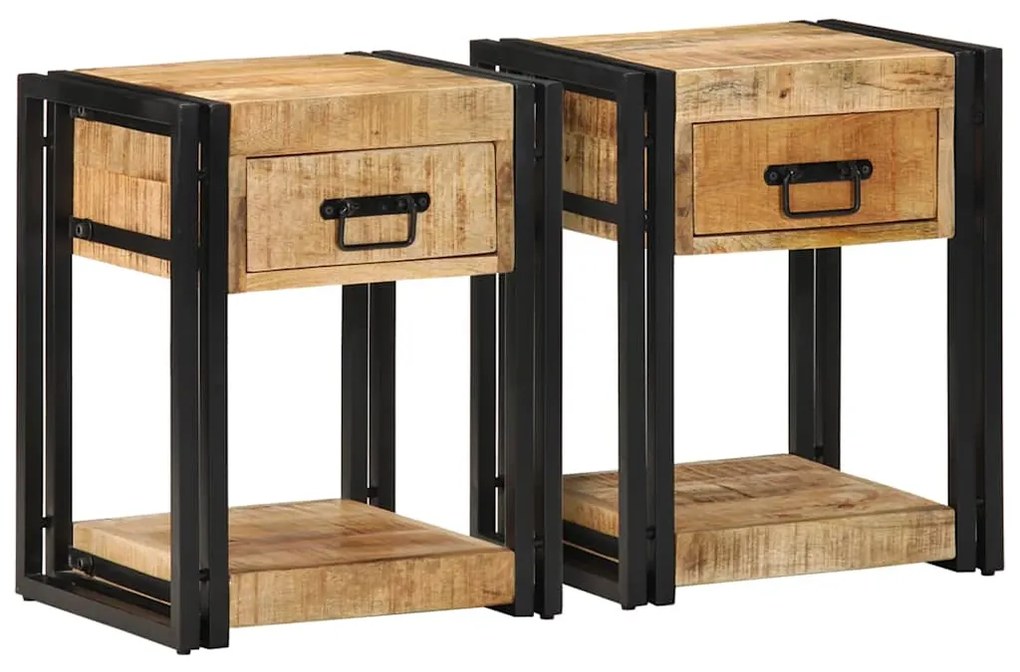 vidaXL Noptiere 2 buc 40x35x50 cm lemn masiv de mango