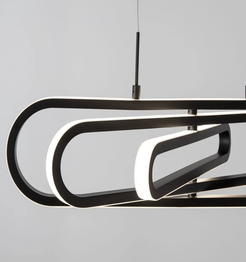 Lustra LED dimabila, design modern ARTE, negru