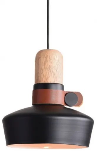 Lustră pe cablu 1xE27/40W/230V stejar/negru Zambelis 1990