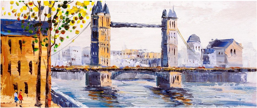 Tablou - Pictură oraș (120x50 cm)