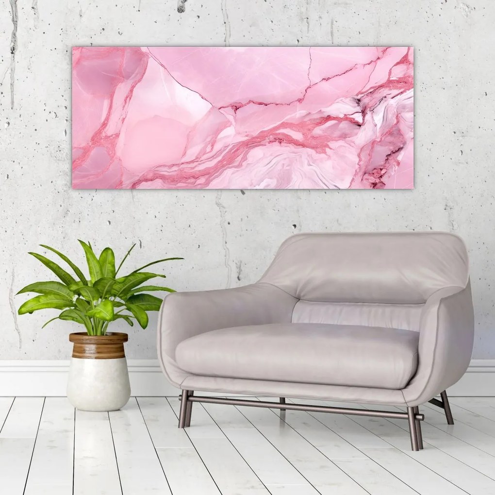 Tablou - Marmură roz (120x50 cm)