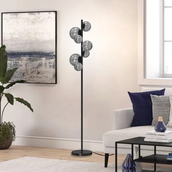 Lampadar ONLI PALOMA 7xG9/10W/230V negru/fumuriu