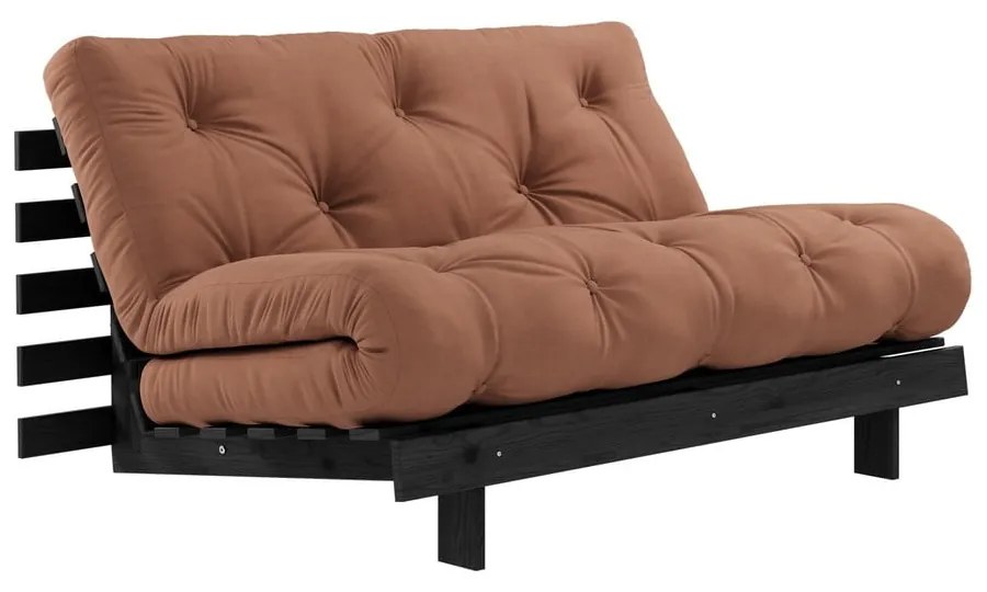 Canapea variabilă Karup Design Roots Black/Clay Brown