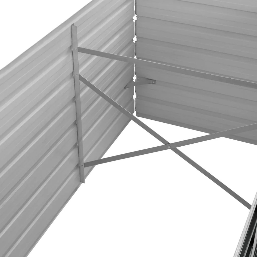 Strat inaltat de gradina antracit 240x80x77 cm otel galvanizat 1, Antracit, 240 x 80 x 77 cm