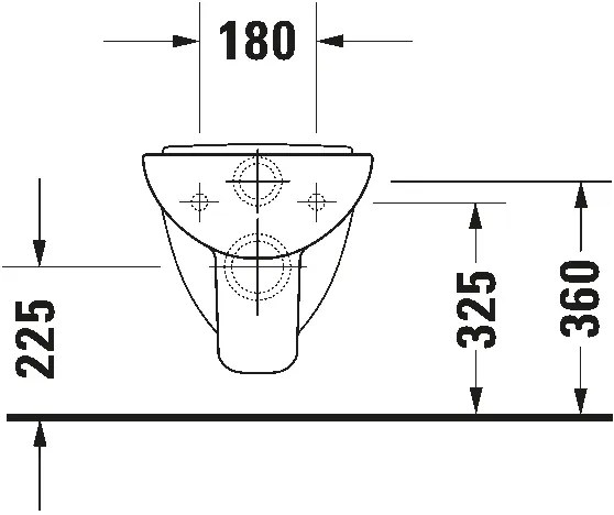 Duravit 22110900002 - Vas WC suspendat D-CODE, ceramică, alb lucios