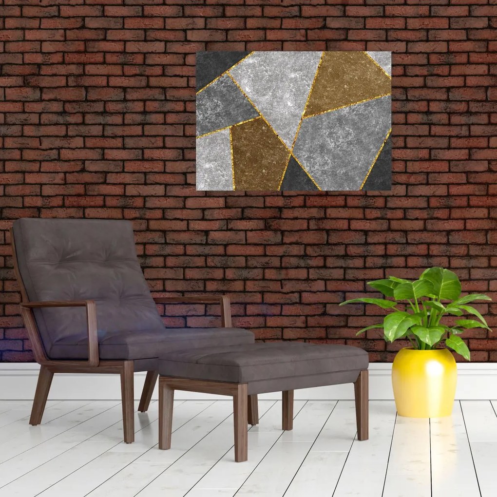 Tablou pe sticlă - Imitarea materialelor (70x50 cm)