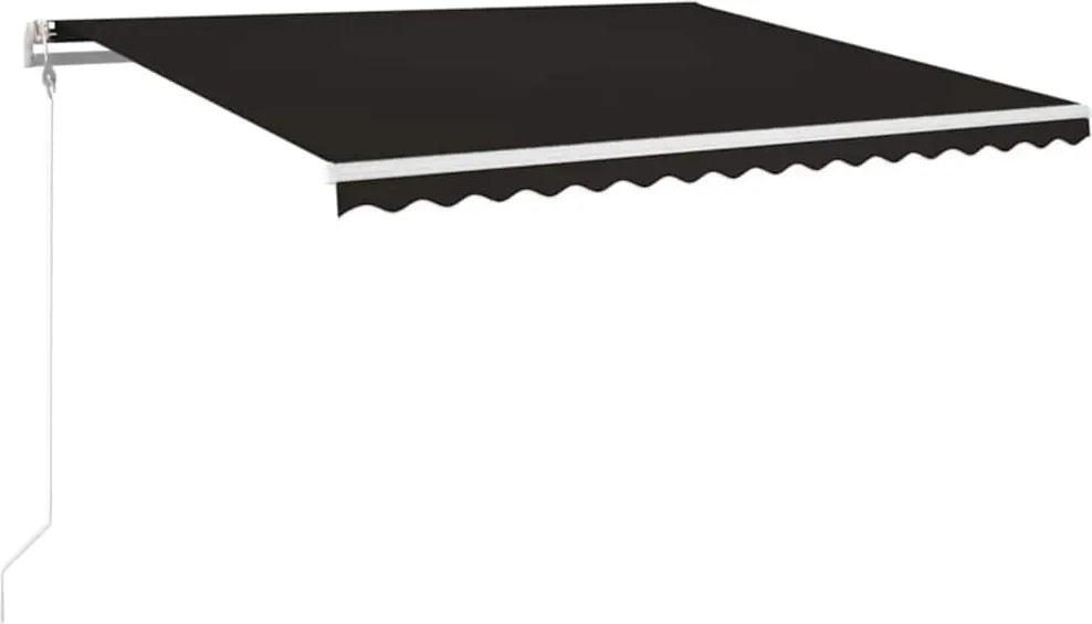 vidaXL Copertină automată cu LED & senzor vânt, antracit, 450x350 cm