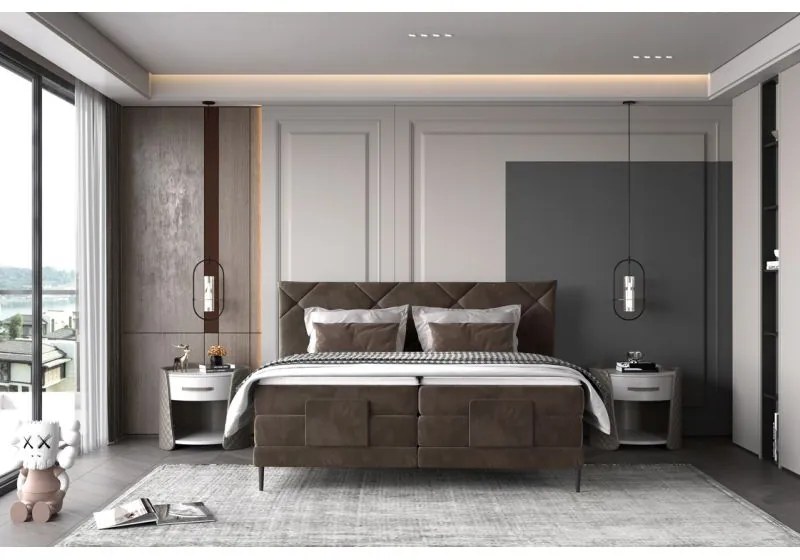 Pat Dormitor Boxspring NOEL 180x200 cm