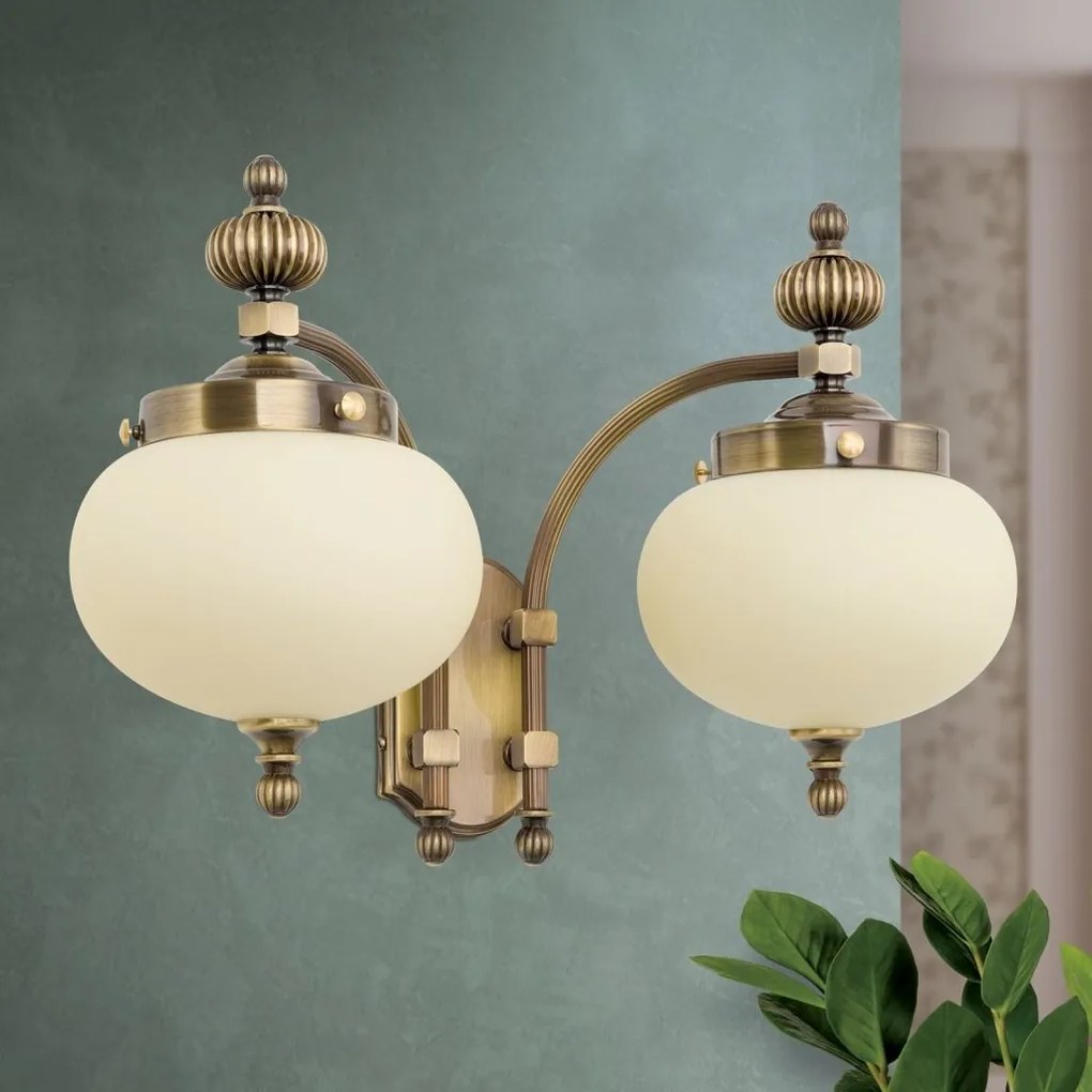 Aplica de perete stil clasic Nostalgie 2L down alama antique/champagne