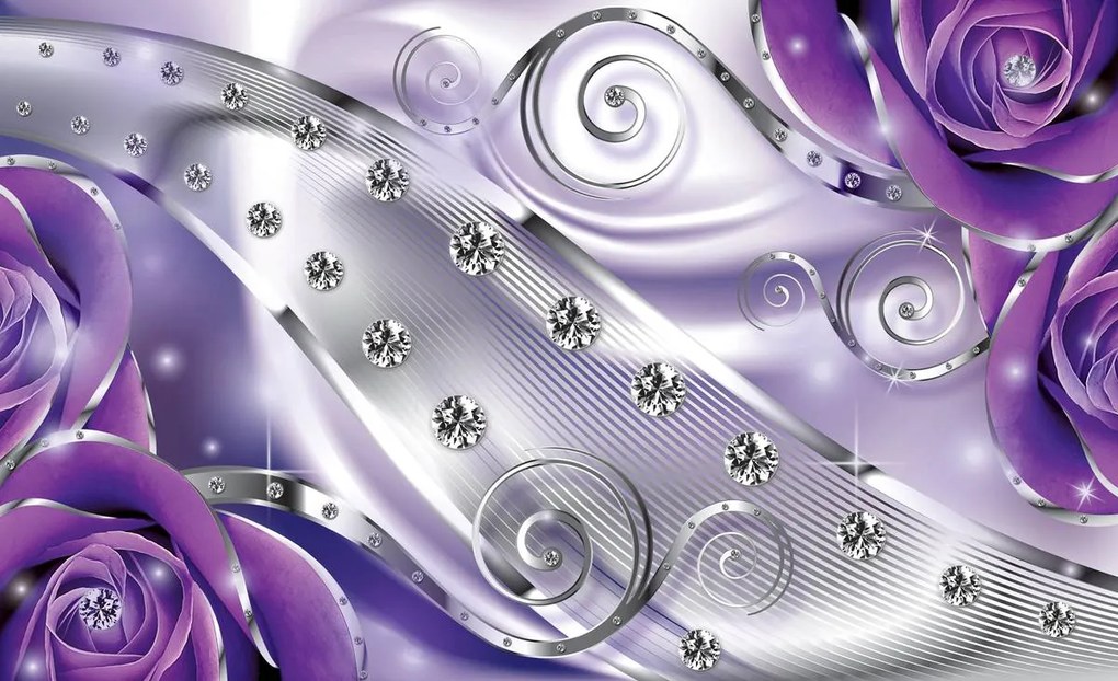 Fototapet - Abstracție violetă (254x184 cm)