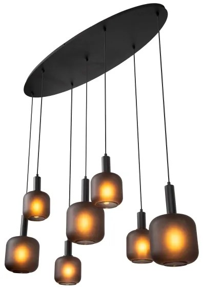 Lustră pe cablu Lucide 45405/07/30 ELOISE 7xE27/40W/230V negru