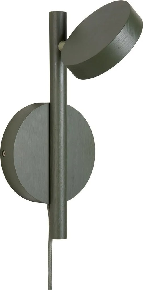 Aplica de perete LED din lemn de frasin verde Okinawa