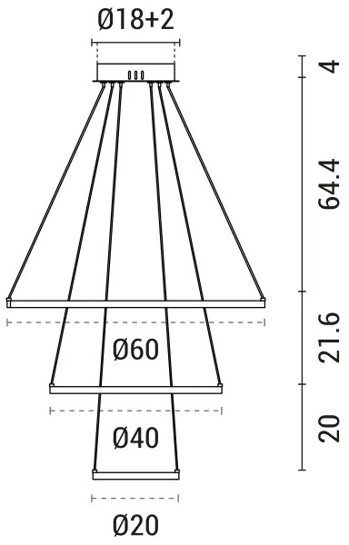 Lustră LED pe cablu LED/42W/230V 3000K negru