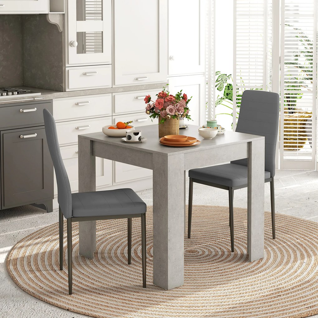 HOMCOM Set de masa pentru 2 persoane, Set din 3 piese de masa si