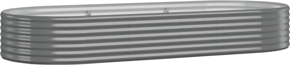 vidaXL Strat înălțat grădină 249x100x36 cm oțel galvanizat