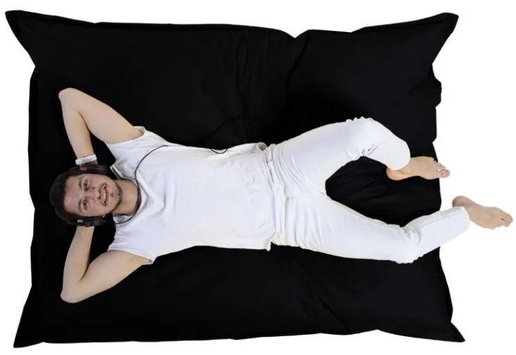 Fotoliu Puf Bean Bag Giant Cushion, 140x180 cm, Negru