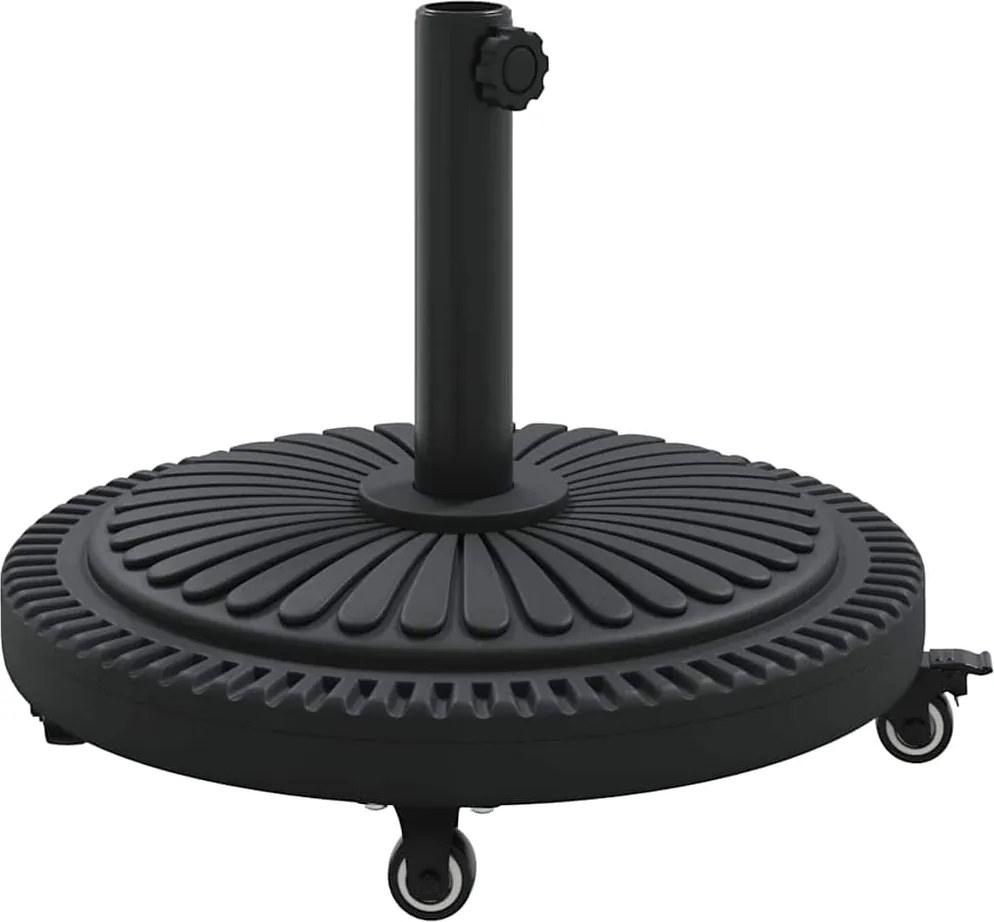 vidaXL Bază pentru umbrelă Art Deco Negru Ø 45 x 39.5 cm Fier