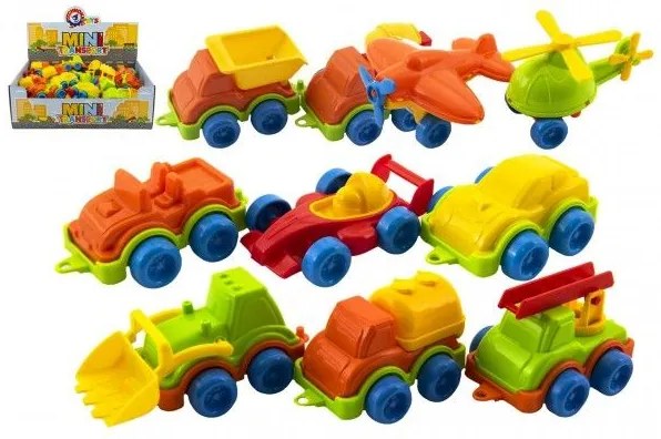 Mini vehicul plastic 10 până la 12 cm