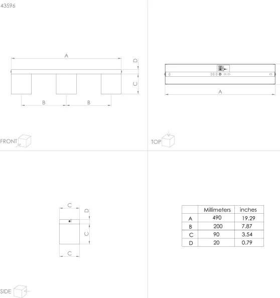 Eglo 43596 - Lustră aplicată PRESTWICK 3xE27/40W/230V
