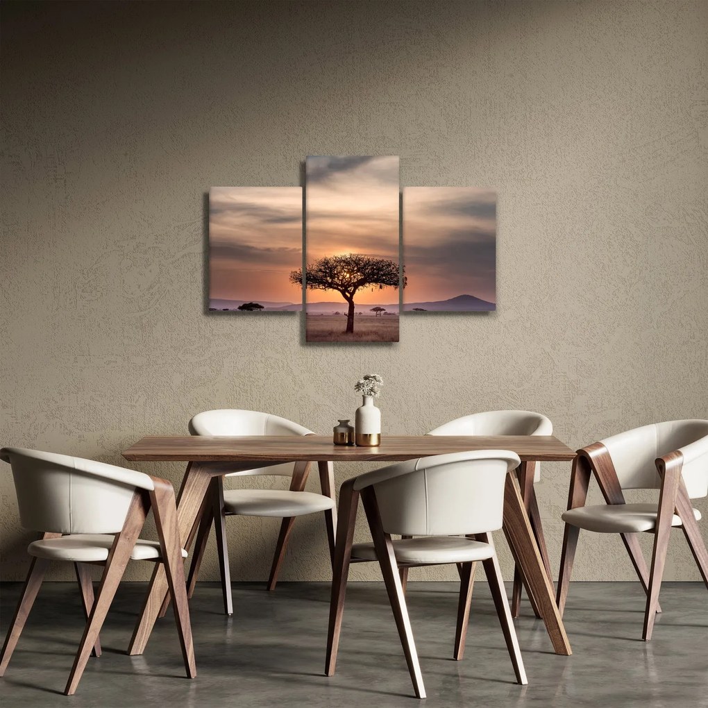 Tablou apusului de soare în Tanzania (90x60 cm)