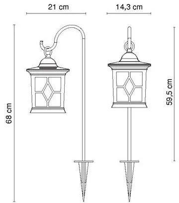 Lampă solară Globo 33270 SOLAR AL 1xLED/0,05W/3,2V IP44