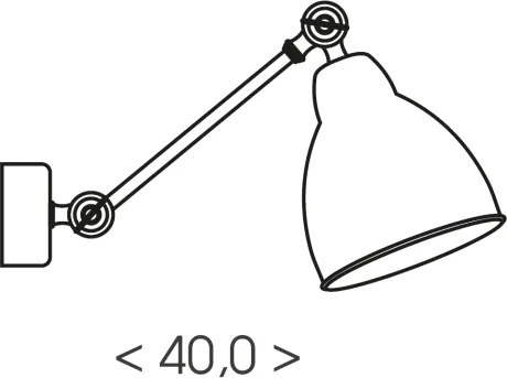 Brilagi - Lampă de perete QUILL 1xE27/40W/230V 40 cm albă