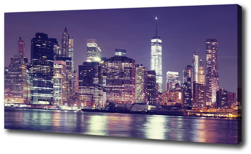 Imprimare tablou canvas New york, pe timp de noapte