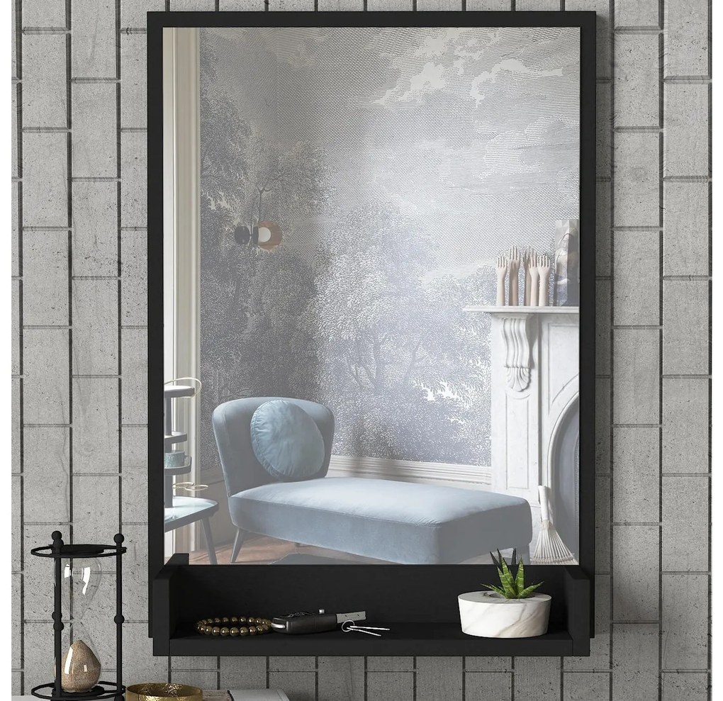 Oglindă decorativă Bimuvo 1 (negru) . 1093610