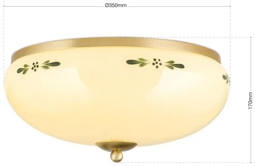 Plafonieră Orion DL 7-674 LANDHAUS 3xE27/60W/230V d. 35 cm alamă/bej