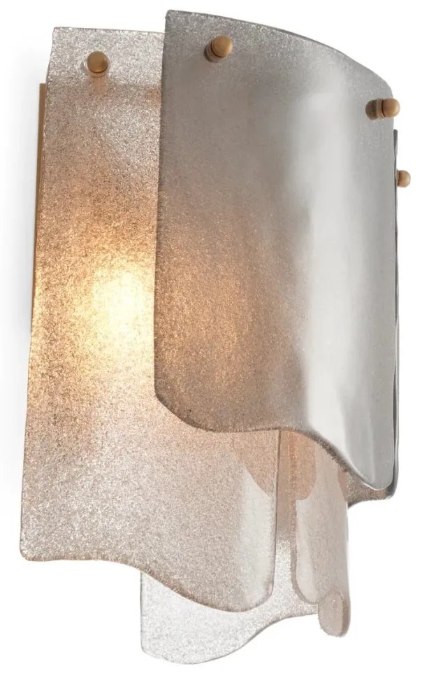 Aplica de perete LUX design deosebit Asinara, sticla fumurie