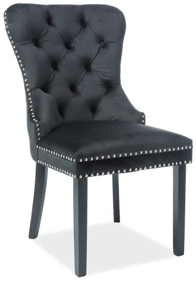 Scaun sufragerie Aurore Velvet (negru). Promo -7%. 1018326