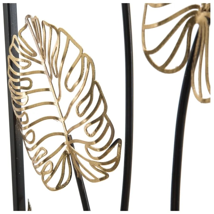 Decorațiune suspendată metalică Mauro Ferretti Luxy -A-, 31 x 90 cm, motive frunze