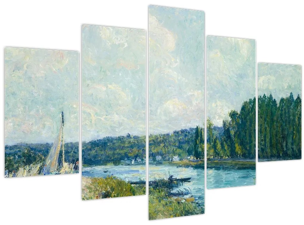 Tablou - Alfred Sisley, The Banks of the Oise, reproducere (150x105 cm)