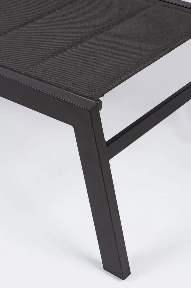 Șezlong de grădină gri antracit din metal Hilde – Bizzotto