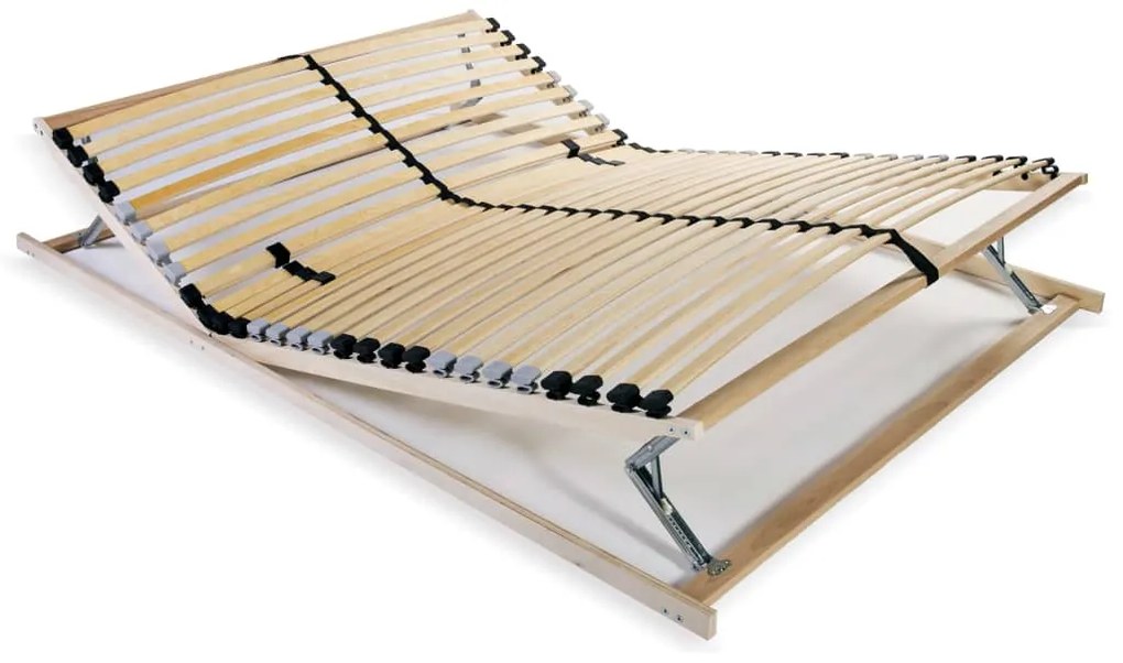 vidaXL Bază de pat cu șipci, 28 șipci, 7 zone, 100 x 200 cm