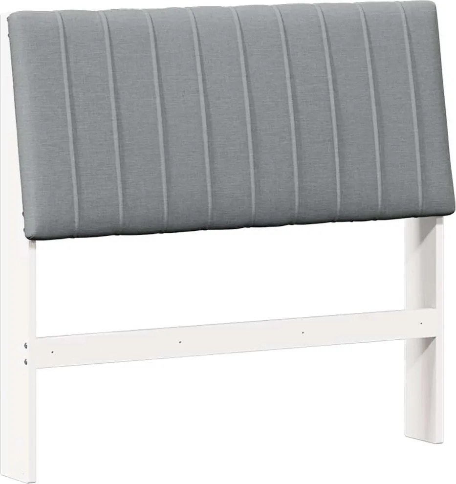 vidaXL Tăblie tapițată Gri deschis 100 cm Lemn de pin masiv