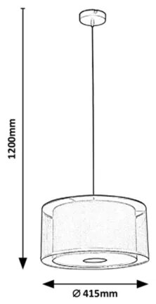 Lustră pe cablu Rabalux 3xE27/40W/230V