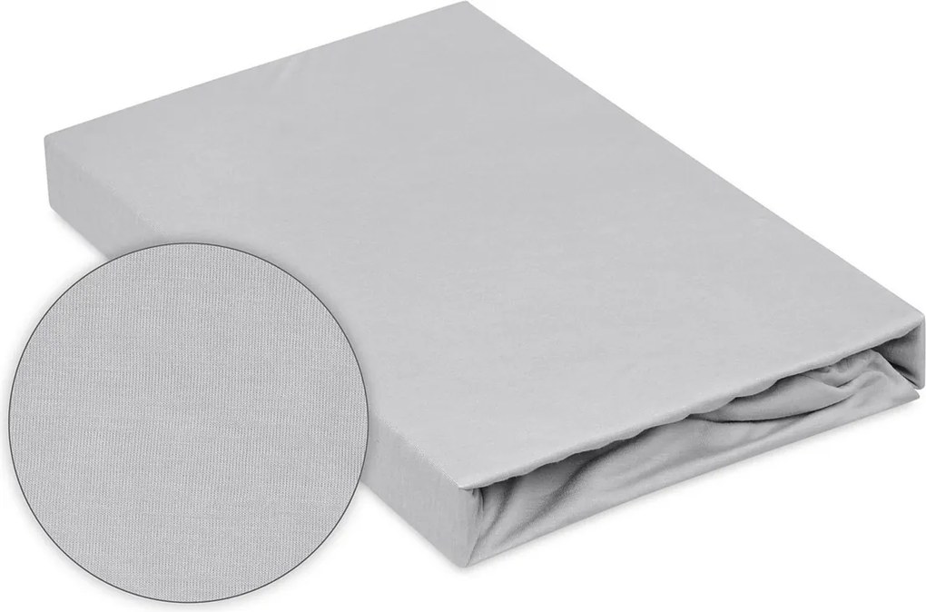 Matex Bamboo cearșaf impermeabil gri deschis, 80 x 160 cm